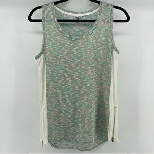 Kut from the Kloth Teal Metallic Thread Tank Top XS